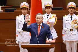El presidente To Lam presta juramento. (Foto: VNA)