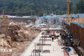 Obras del Proyecto del Centro de Conferencias APEC 2027 e instalaciones relacionadas. (Foto: Le Huy Hai/VNA)
