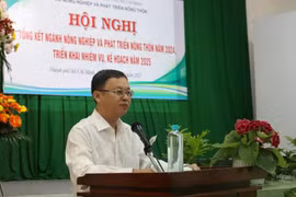 Nguyen Xuan Hoang, director interino del Departamento de Agricultura y Desarrollo Rural de Ciudad Ho Chi Minh, habla en la conferencia. (Foto: VNA)