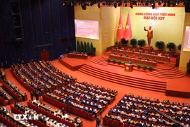 En la sesión de apertura del XIV Congreso del Partido. (Foto: VNA)