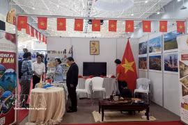 El stand de Vietnam en la Feria Internacional de Argel 2026. (Fuente: VNA)