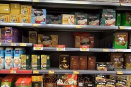 Algunos productos vietnamitas se venden en el supermercado Wellcome, Hong Kong. (Fuente: VNA)