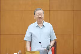 El secretario general del Partido Comunista de Vietnam, To Lam, habla en el evento (Foto: VNA)