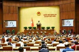 Legisladores en la segunda fase del noveno período de sesiones de la Asamblea Nacional de Vietnam de la XV Legislatura. (Foto: VNA)