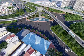 Vista general de la intersección de An Phu, una zona con gran afluencia de tráfico en la entrada este de Ciudad Ho Chi Minh. (Foto: VNA)