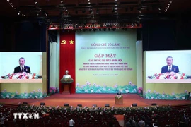 El secretario general del Partido Comunista de Vietnam, To Lam, interviene en el evento. (Fuente: VNA)