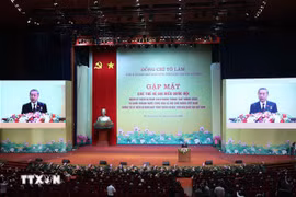 El secretario general del Partido Comunista de Vietnam, To Lam, interviene en el evento. (Fuente: VNA)