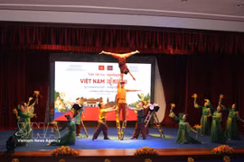 Una representación artística en la Semana de la Cultura Vietnamita en Camboya en 2026. (Foto: VNA)
