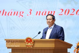 El primer ministro de Vietnam, Pham Minh Chinh, preside la segunda sesión del año del Comité directivo del Gobierno para el desarrollo de la ciencia, la tecnología, la innovación, la transformación digital y el Proyecto 06. (Foto: VNA)