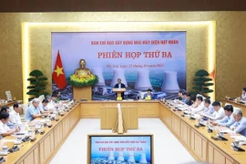 El primer ministro de Vietnam, Pham Minh Chinh habla en el evento (Fuente: VNA)
