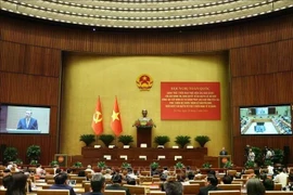 El secretario general del Partido Comunista de Vietnam, To Lam, se dirige a la conferencia nacional para difundir e implementar las Resoluciones 66-NQ/TW y 68-NQ/TW del Buró Político. (Foto: VNA)