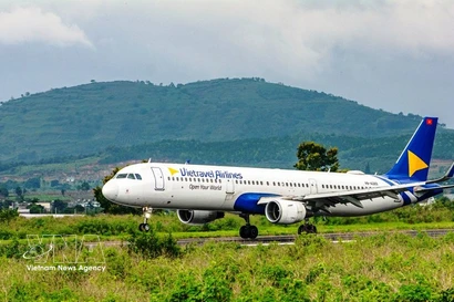 Un avión de la aerolínea Vietravel. (Fuente: VNA)