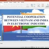 Do Thi Thuy Huong, miembro del Comité Ejecutivo de la Asociación de Industrias Electrónicas de Vietnam, habla en el evento. (Fuente: VNA)