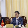 El secretario del Comité del Partido Comunista de Vietnam de la provincia survietnamita de Can Tho, Le Quang Tung, habla en el evento. (Fuente: VNA)
