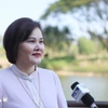 Pham Thi Minh Huong, vicepresidenta de la Asociación de Empresarios Vietnamitas en Laos. (Fuente: VNA)
