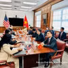 En la reunión entre el ministro de Industria y Comercio de Vietnam, Le Manh Hung, y el secretario de Comercio de Estados Unidos, Howard Lutnick. (Fuente: Departamento de Desarrollo de Mercados en el Extranjero)