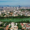 Vista panorámica del lago Hoan Kiem desde arriba. (Foto: VNA)
