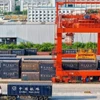 Las mercancías en el Puerto Ferroviario Internacional de Nanning, Guangxi, antes de ser trasladadas a Vietnam en el tren intermodal Vietnam-China. (Foto: VNA)