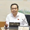 El presidente de la Asamblea Nacional de Vietnam, Tran Thanh Man, habla en el evento. (Fuente: VNA)