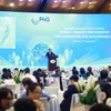 El primer ministro vietnamita, Pham Minh Chinh, habla en el evento. (Fuente: VNA)