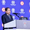 El presidente de la Asamblea Nacional de Vietnam, Tran Thanh Man, habla en el evento. (Fuente: VNA)