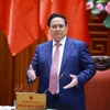 El primer ministro Pham Minh Chinh en el evento. (Fuente: VNA)