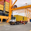 Las actividades de exportación e importación en las terminales de contenedores n.° 3 y n.° 4 del puerto internacional de Hai Phong. (Foto: VNA)