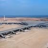 La zona de estacionamiento de aeronaves y la terminal de pasajeros del aeropuerto de Long Thanh han finalizado prácticamente las obras principales. (Foto: VNA)