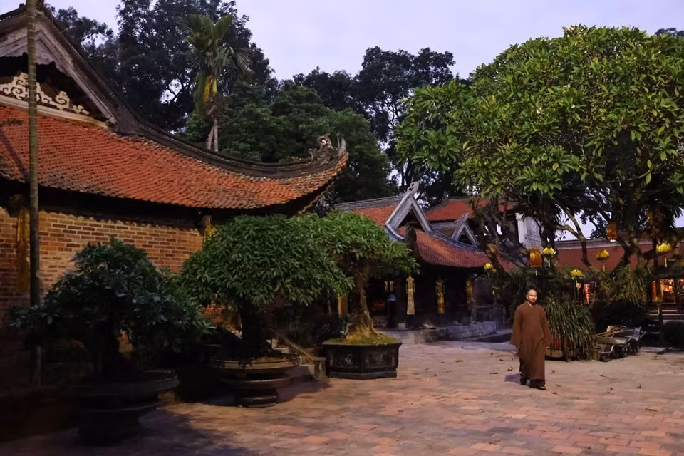 La pagoda Vinh Nghiem, también conocida como pagoda Đuc La, fue reconocida como un centro budista nacional dedicado a la formación monástica y es el lugar de origen de la escuela Truc Lam del budismo vietnamita. Foto: Minh Duc – VNA