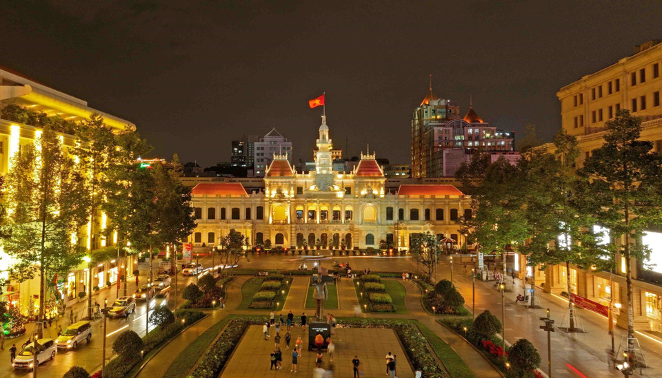 La sede del Comité Popular de Ciudad Ho Chi Minh en el distrito 1. Foto: Vu Sinh - VNA