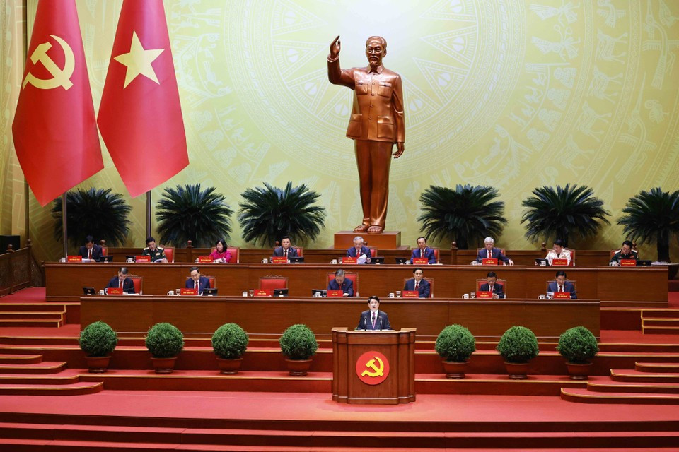 El XIV Congreso Nacional del Partido Comunista de Vietnam se inaugura en Hanoi. (Foto: VNA)