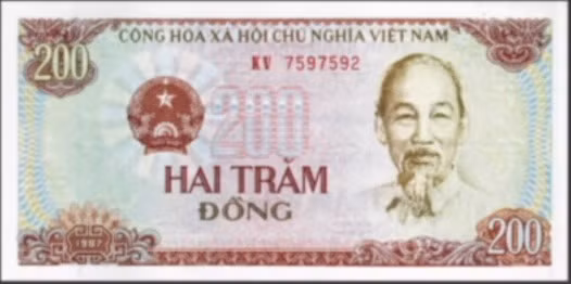 Billetes de algodón emitidos en 1989. (Fuente: Banco Estatal de Vietnam)