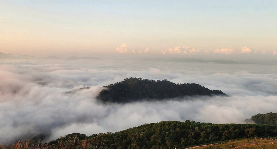 Un mar de nubes en la meseta de Dong Cao. Foto: Danh Lam – VNA