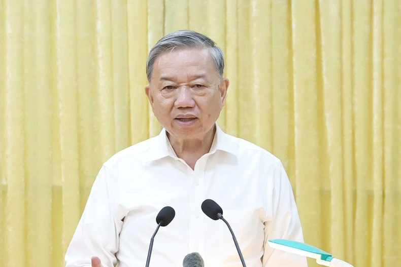 El secretario general del Partido Comunista de Vietnam (PCV), To Lam (Fuente: VNA)
