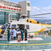 Vista en perspectiva de la plataforma de aterrizaje de helicópteros destinada al transporte de emergencia. (Fuente: VNA)
