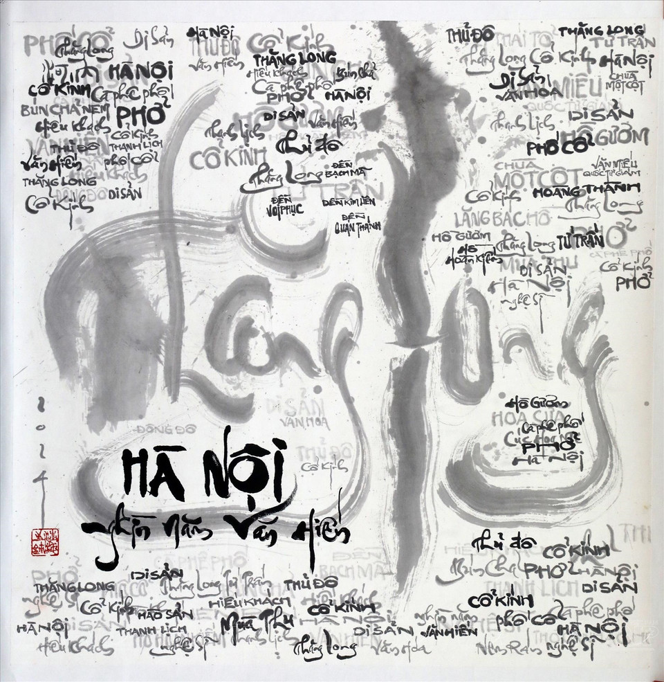 Una obra de caligrafía del autor Luu Thanh Hai. (Fuente: Revista Vietnam)