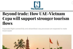 Un artículo del diario The National de los Emiratos Árabes Unidos presenta la evaluación de ejecutivos de la industria turística sobre el Acuerdo Integral de Asociación Económica (CEPA) entre Vietnam y los Emiratos Árabes Unidos. (Foto: VNA)