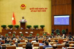 En el noveno período de sesiones de la Asamblea Nacional de la XV Legislatura. (Fuente: VNA)