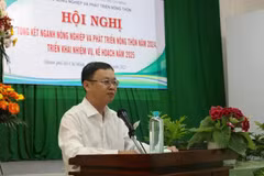 Nguyen Xuan Hoang, director interino del Departamento de Agricultura y Desarrollo Rural de Ciudad Ho Chi Minh, habla en la conferencia. (Foto: VNA)