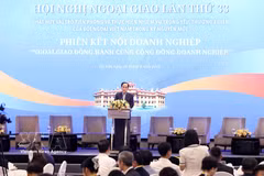 El ministro de Relaciones Exteriores de Vietnam, Le Hoai Trung, interviene en el evento. (Fuente: VNA)