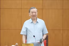 El secretario general del Partido Comunista de Vietnam, To Lam, habla en el evento (Foto: VNA)