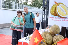 El durian vietnamita se está promocionando en Beiijng. (Foto: VNA)