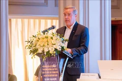 Mikhael de Thyse, Secretario General de la Organización de las Ciudades Patrimonio Mundial, intervino en el taller.(Foto: VNA)