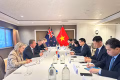 En una reunión celebrada hoy entre el ministro vietnamita de Industria y Comercio, Le Manh Hung, y su homólogo neozelandés de Comercio e Inversión, Todd McClay. (Fuente: VNA)