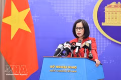 La portavoz del Ministerio de Relaciones Exteriores de Vietnam, Pham Thu Hang. (Fuente: VNA)