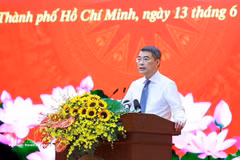 El primer ministro Le Minh Hung lanzó hoy en Ciudad Ho Chi Minh una campaña nacional para lograr un crecimiento sostenible de dos dígitos. (Foto: VNA)