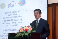 El embajador de Japón en Vietnam, Ito Naoki, pronuncia un discurso en el evento. (Foto: Vietnam+)