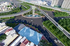 Vista general de la intersección de An Phu, una zona con gran afluencia de tráfico en la entrada este de Ciudad Ho Chi Minh. (Foto: VNA)