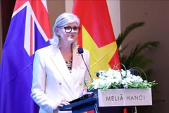 La gobernadora general de Australia, Sam Mostyn, habla en el Foro Vietnam-Australia 2025, la mañana del 12 de septiembre. (Fuente: VNA)