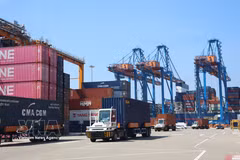 El puerto internacional de Gemalink, que forma parte del sistema portuario de Cai Mep en Ciudad Ho Chi Minh. (Foto: VNA)